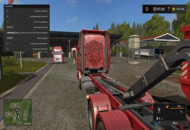 Scania V8 hook lift with rail trailer v1.0.4.0