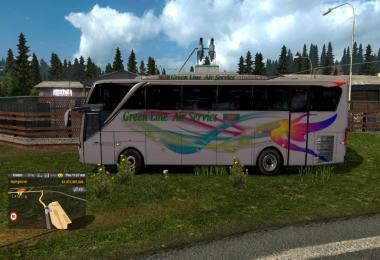 Jet3 Bus greenline Hanif Shyamoly Bd bus skin + bus HD v1.0