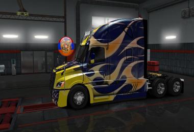 Freightliner Cascadia 2018 Combo Skin Pack  Burnin style v1.0