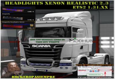 Headlights Xenon Realistic and Visors Rocker always v2.3