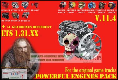 Pack Powerful engines + gearboxes v11.4 for 1.31.x