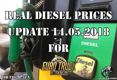 Real Diesel Prices ETS2 v1.31.x (update to 14.05.2018)