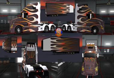 Volvo VNL670 Flame Combo Skin Packs 1.31.2.2s