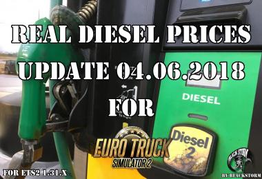 Real Diesel Prices for ETS2 (upd. 04.06.2018)