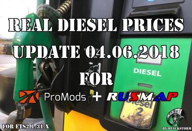 Real Diesel Prices for Promods Map v2.27 & RusMap v1.8 (04.06.2018)