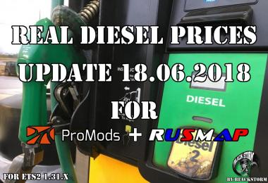 Real Diesel Prices for Promods Map 2.27 & RusMap 1.8 (18.06)