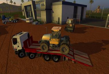 Renault low loader truck with folding ramps v1.0.0.1