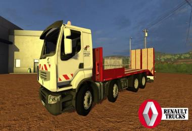 Renault low loader truck with folding ramps v1.0.0.1