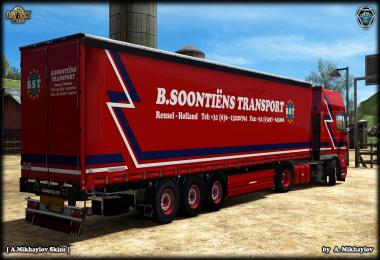 DAF XF 105 B.Soontiens Transport Combo Skin v1.0