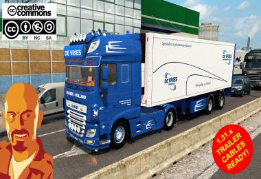 DAF XF 116 DE VRIES + TRAILER (RECOVERED) ETS2 1.31.x