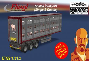 FLIEGL ANIMALS TRANSPORT TRAILER ETS2 1.31.x