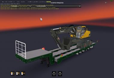 Heavy oversized trailers with machinery 1.32