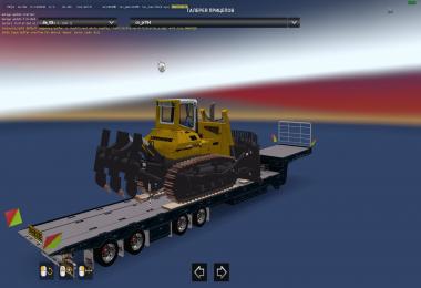 Heavy oversized trailers with machinery 1.32