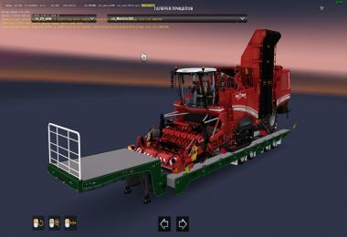 Heavy oversized trailers with machinery 1.32