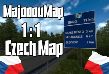 Majooou Map FREE DEMO / Real-scale map of Czech Republic for 1.31.x