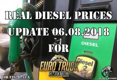 Real Diesel Prices for ETS2 map (upd.06.08.2018)