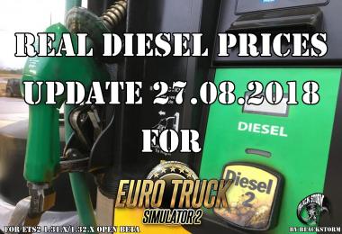 Real Diesel Prices for ETS2 map (upd.27.08.2018)