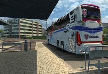 Scania touring bus officially skin and striker for v1.0.2