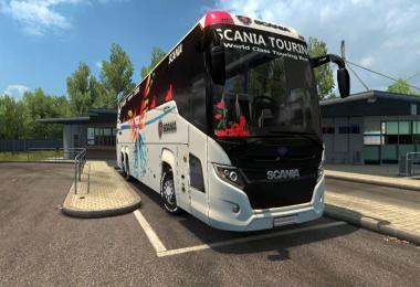 Scania touring bus officially skin and striker for v1.0.2