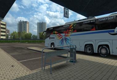 Scania touring bus officially skin and striker for v1.0.2