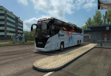 Scania touring bus officially skin and striker for v1.0.2