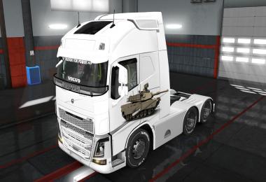 SKIN VOLVO FH16 2012 BY PENDRAGON TANK M1 ABRAMS v1.0