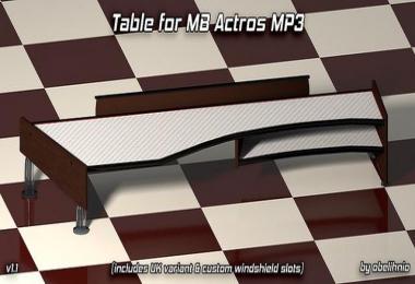 Table & wind-shield set for Actros MP3 v1.1.0