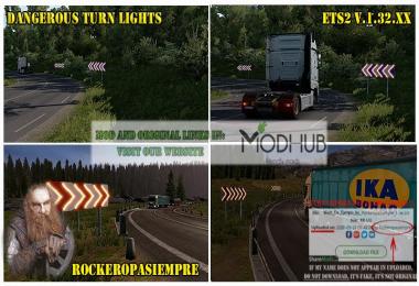 Dangerous Turn Lights ETS2 1.32.x