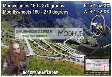 Mod for Steering Wheel of 180-270 Degrees for ETS2 1.32.x