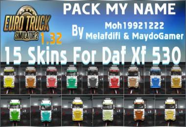 Pack My Name v0.0.2 15 Skins For ETS2 1.32