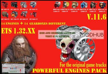 Pack Powerful engines + gearboxes v11.6 for 1.32.x