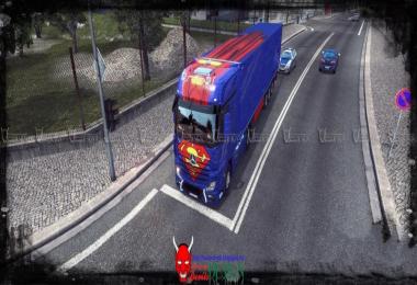 Superman Mercedes A. 2014 & Krone Trailer Skin v1.0