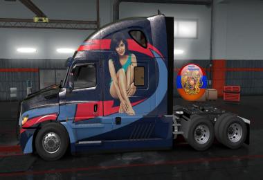 Freightliner Cascadia and Volvo VNL670 Kar style Skins v1.32.3.14