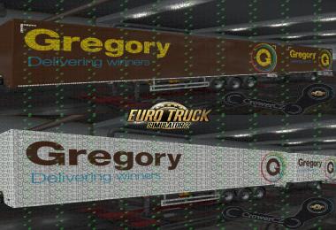 Gregory delivering winners White & Brown - Ownership Trailer Skin v1.0