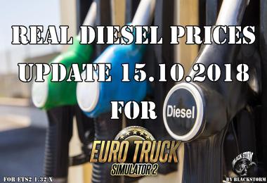 Real Diesel Prices for ETS2 map (15.10.2018)