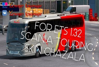 Scania Touring Bus - Skin Ghazala For ETS2 1.32.x