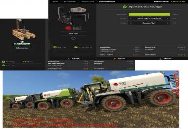 SGT Slurrytank with spreader for Claas Xerion Sattletrac by Smety