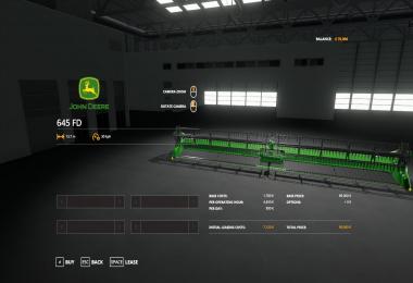 John Deere S790 and 645FD header v1.0