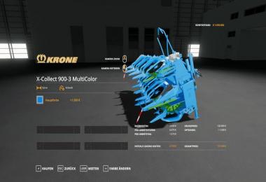 Krone Pack BigX1180 & X-Collect900-3 - MultiColor V1.0