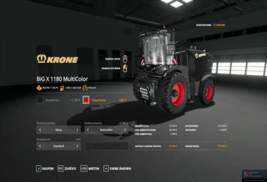 Krone Pack BigX1180 & X-Collect900-3 - MultiColor V1.0