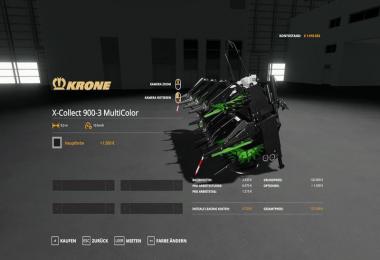 Krone Pack BigX1180 & X-Collect900-3 - MultiColor V1.0