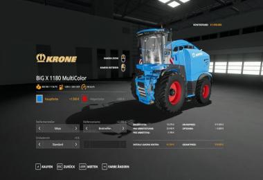 Krone Pack BigX1180 & X-Collect900-3 - MultiColor V1.0