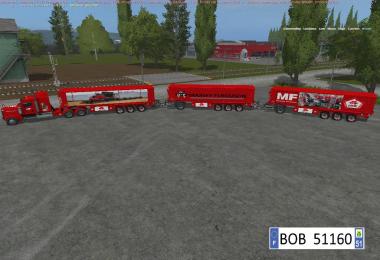 Pack Truck + 3 Trailers Massey Ferguson BY BOB51160 v1.1