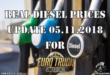 Real Diesel Prices for ETS2 map (upd.05.11.2018)