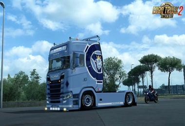 Scania S 2016 Light Blue Griffin Metallic Skin v1.0