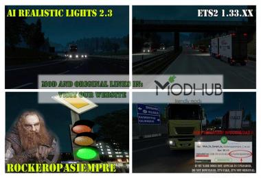 AI Realistic lights V 2.3 for ETS2 1.33.x