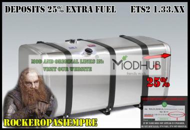 Deposits 25% Extra Fuel by Rockeropasiempre Ets2 1.33.x