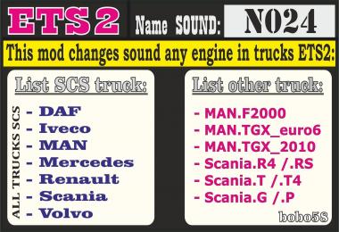 Engine Sound N024 ETS2 1.33.x