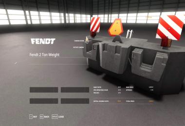 Fendt 2 Tons Weight v1.0