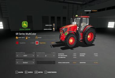 John Deere 6R - MultiColor v1.0